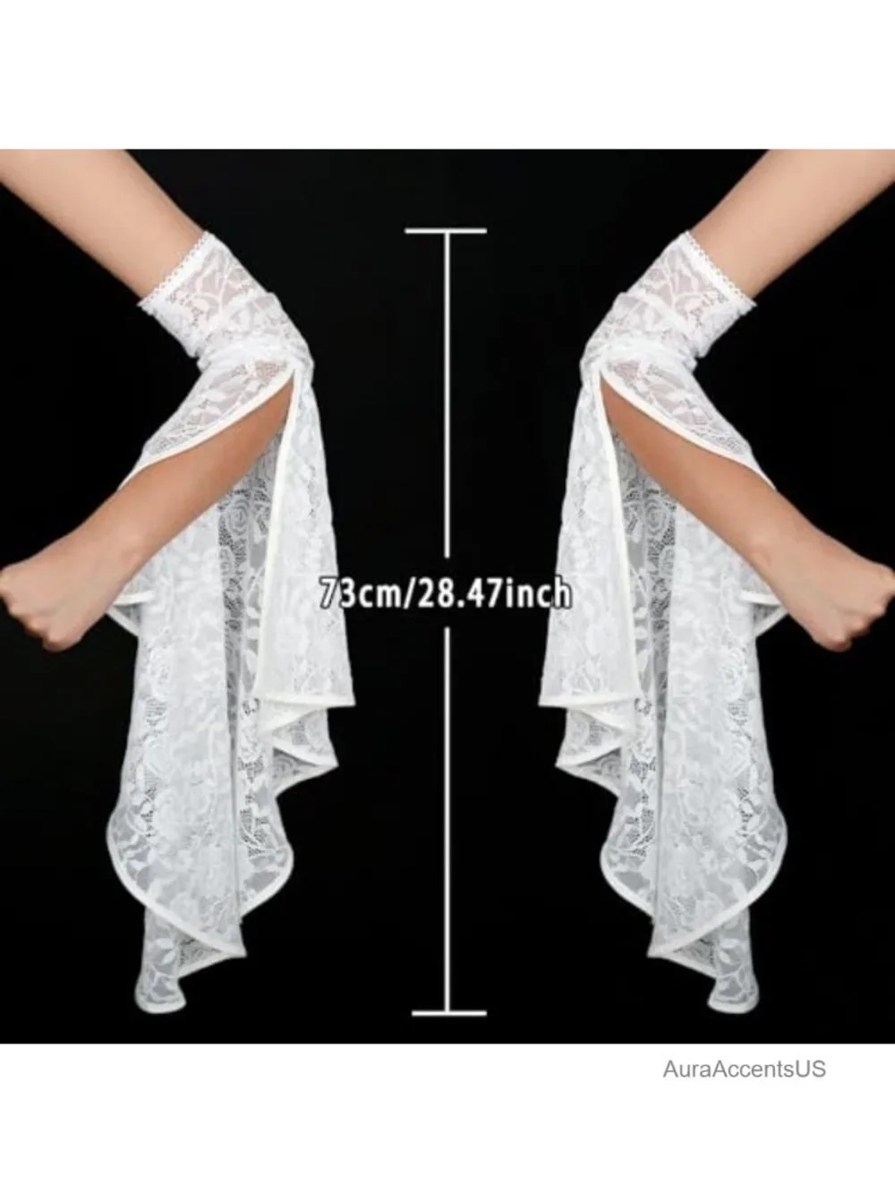 Gothic Black Lace Sleeves Victorian Arm Sleeve Vampire Accessory
